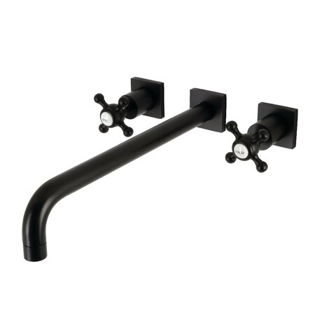 Kingston Brass KS6040BX Wall Mount Tub Faucet, Matte Black KS6040BX